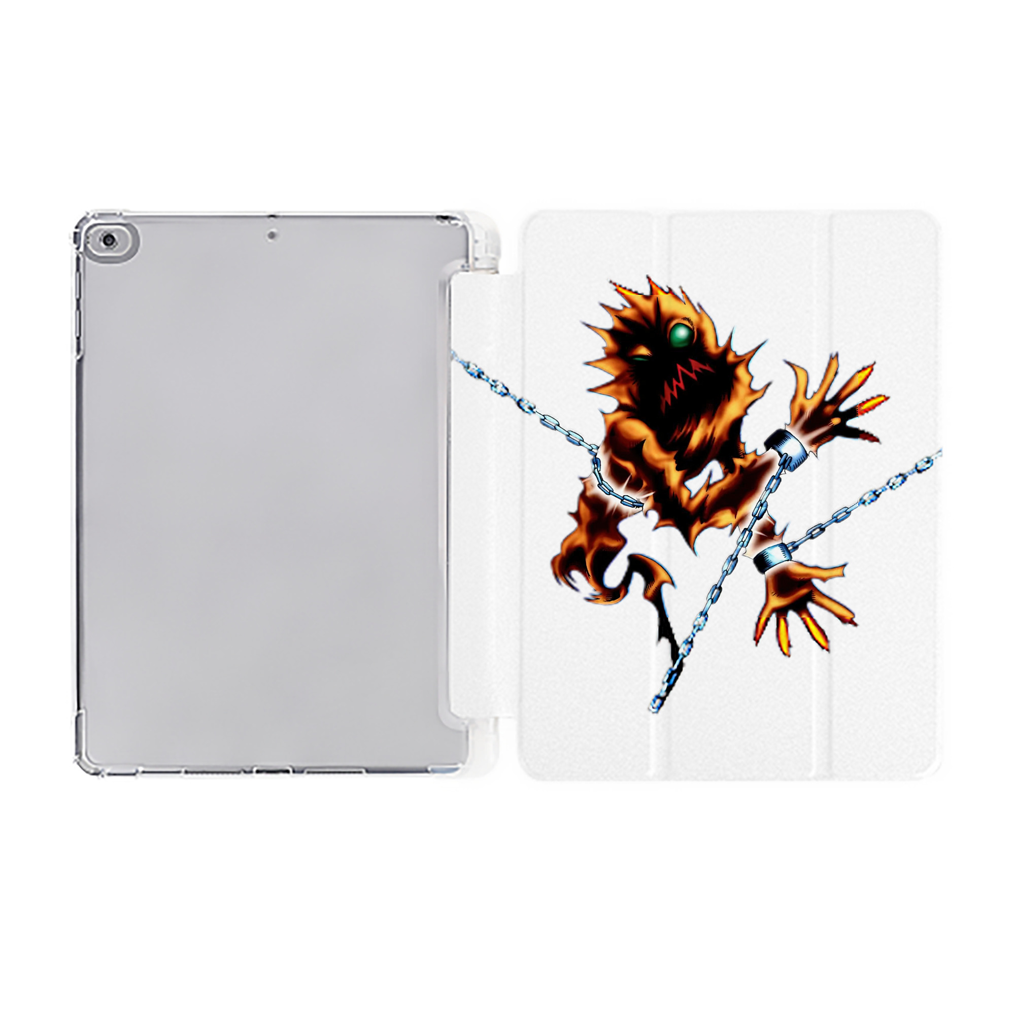 （画像用） 遊☆戯☆王 Yu-Gi-Oh! IPad ケース ペン収納付き 三つ折りスタンド PUレザー×シリコン 対応機種9.5/10.5/10.9インチ